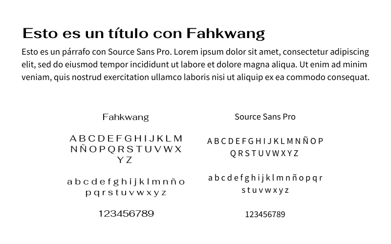 Fahkwang y Source Sans Pro